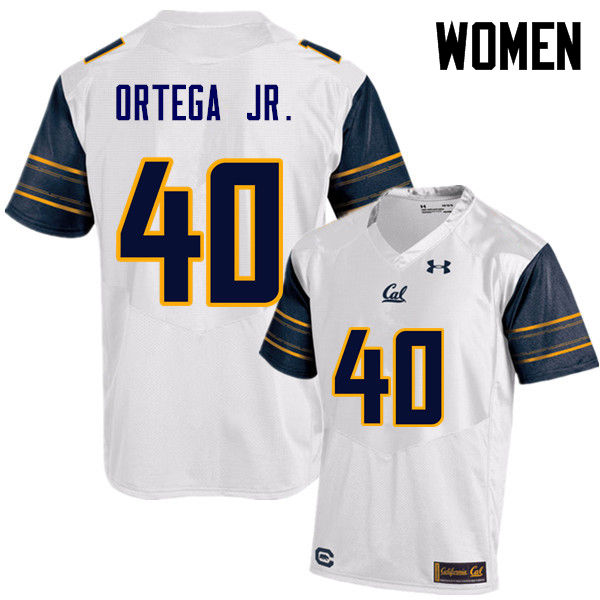 Women #40 David Ortega Jr. Cal Bears (California Golden Bears College) Football Jerseys Sale-White - Click Image to Close